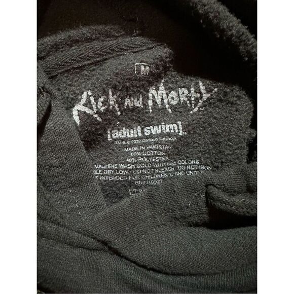 Rick & Morty men’s black graphic hoodie sz M - Picture 3 of 6
